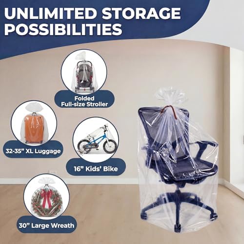 Wowfit Giant Large Plastic Bags for Furniture, Chairs, 45x65, 5 CT, 3 Mil