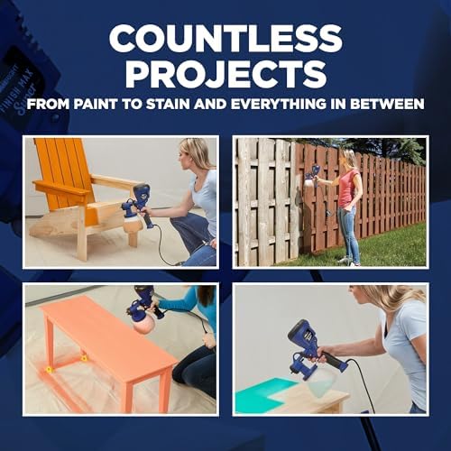 HomeRight Super Finish Max HVLP Paint and Stain Sprayer, 3 Brass Tips