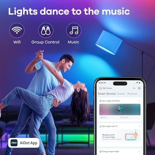 Linkind Matter Smart Light Bulbs, Work with Apple Home, Alexa, Siri, Google