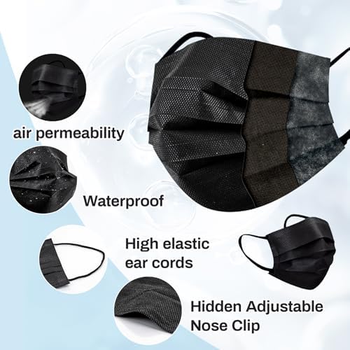 MAQIHAN 100 PCS Disposable Face Masks - 3 Ply Filter Protection Masks