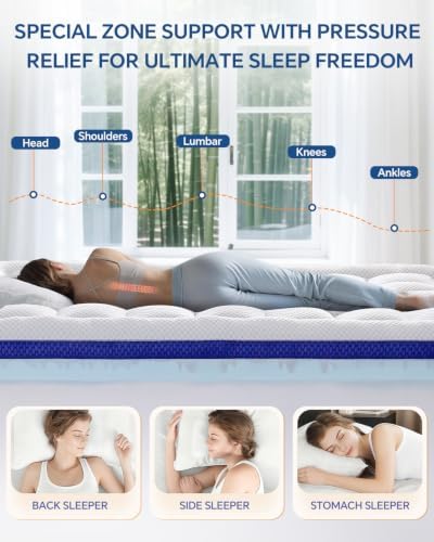 BEDELITE Dual Layer King Size Memory Foam Mattress Topper