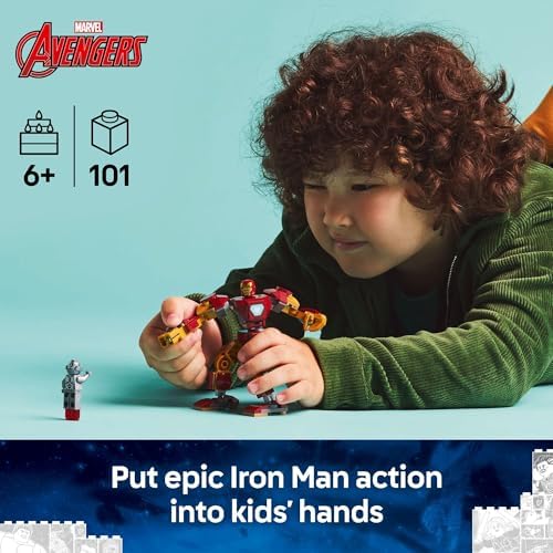 LEGO Marvel Iron Man Mech vs. Ultron Building Toy Set - for Kids, Boys and Girls, Ages 6+ - Buildable Action Figure - Superhero Gift for Birthday - 76307