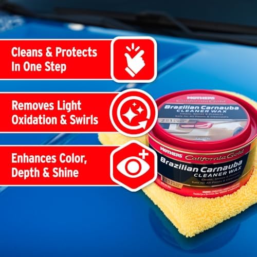 Mothers California Gold Brazilian Carnauba Cleaner Wax, 12 oz. Paste, 05500