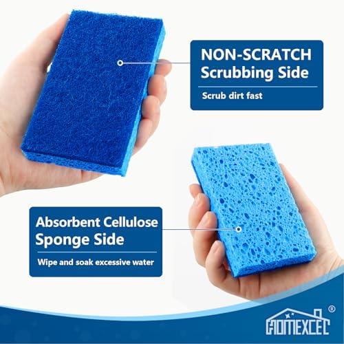 HOMEXCEL Sponges Kitchen 24 Pack, Non Scratch Scrub Dish Sponge for Dishes