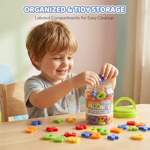 LovesTown 104 PCS Magnetic Letters Numbers, Uppercase and Lowercase