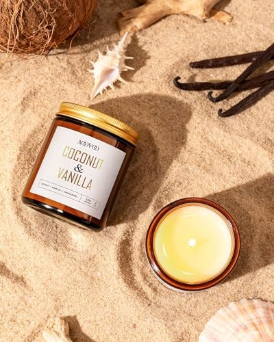 AOOVOO Coconut Vanilla Candles - 9 oz Scented Candles