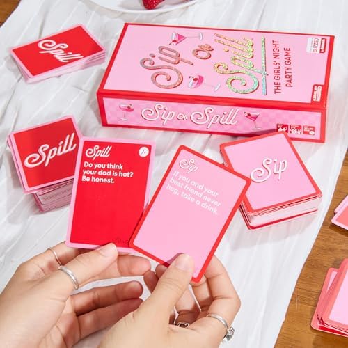 Sip or Spill, Girls Night Drinking Party Game for Adults by Relatable