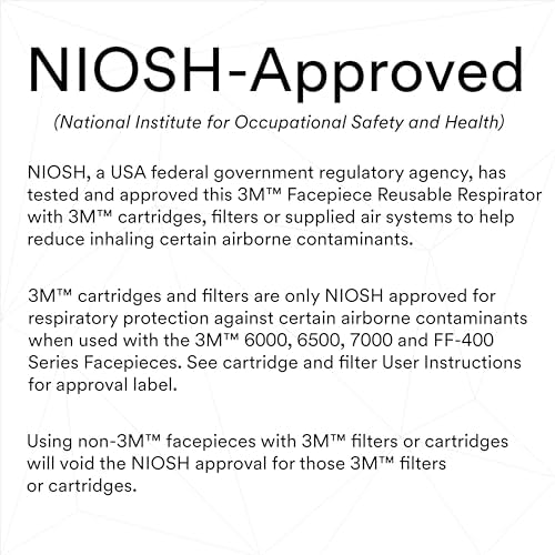 3M Half Facepiece Reusable Respirator 6300, NIOSH, Large