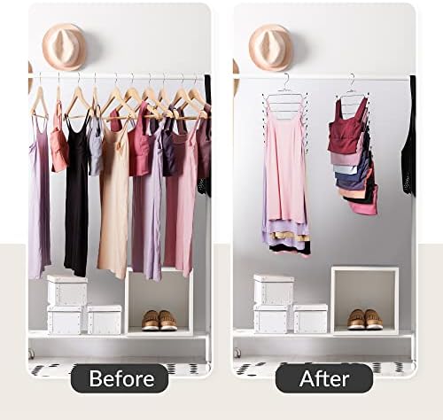 ZEDODIER 2 Pack Tank Top Hanger, Bra Organizer for Closet, Space Saving