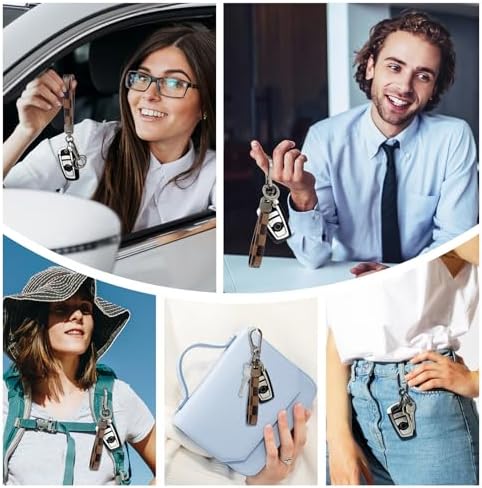 OHKYOOT Leather Car Keychain for Home Car Keys