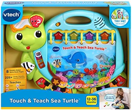 VTech Touch and Teach Sea Turtle Interactive Learning Book, Green
