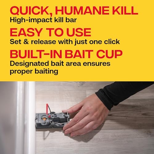 Victor Power Kill Rat Trap, 2-Pack of Easy Set Reusable Rat Traps