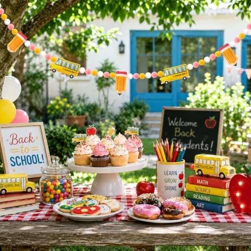 Back to School Decorations 9FT Felt Ball Garland Back to School Banner