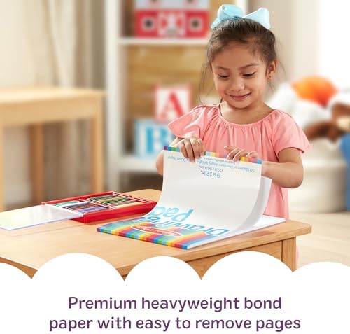 Melissa & Doug Drawing Paper, Sketch Pad, 3-Pack Bundle for Coloring, Writing or Painting (9 x 12 inches) - 50 Sheets Each, Kids Drawing Pad & Art Supplies for Kids Ages 3+ - FSC Certified