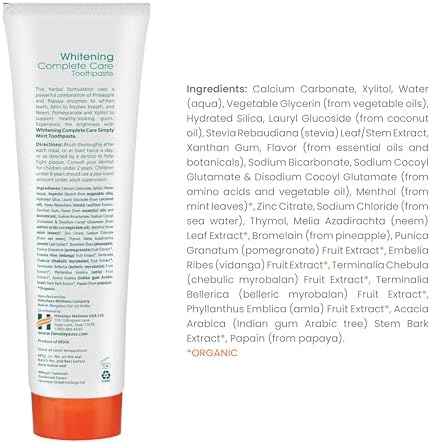Himalaya Botanique Whitening Complete Care Toothpaste, Mint, 5.29 oz,1 Pack