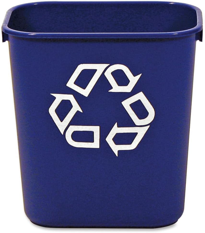 Rubbermaid Commercial Products Deskside Wastebasket/Trash Can, 10.25-Gallon/41-Quart, Gray, Plastic, Garbage Can for Home/Office, Fits Under Desk/Sink/Cabinet