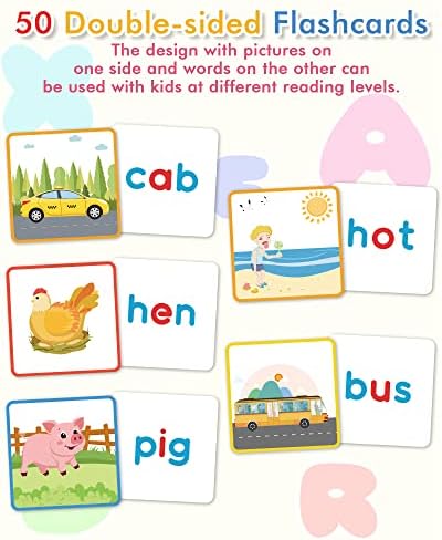 Wooden CVC Word Spelling Games, Montessori Educational Learning Toys Gifts