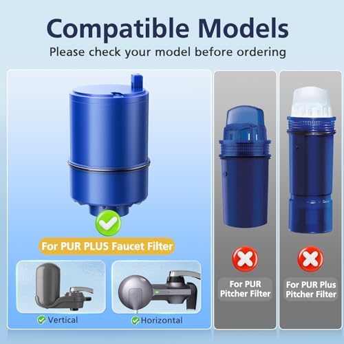 6 Pack Water Filter Replacement Compatible with All PUR®, PUR® PLUS Faucet
