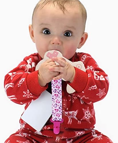 Cool Remote Game Control Teething Toy for Babies 0-6 6-12 Months,Game Controller Teether for Gamer Parents,Baby's First Valentines Day Gifts,Silicone Remote Chew Toys（Pink