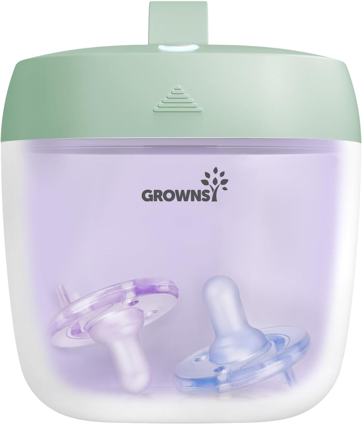 GROWNSY Pacifier Sanitizer Case Portable on The Go for Baby, White