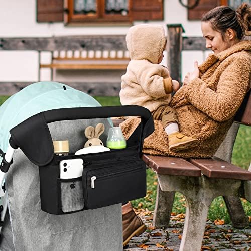 Accmor Universal Stroller Organizer with Insulated Cup Holder
