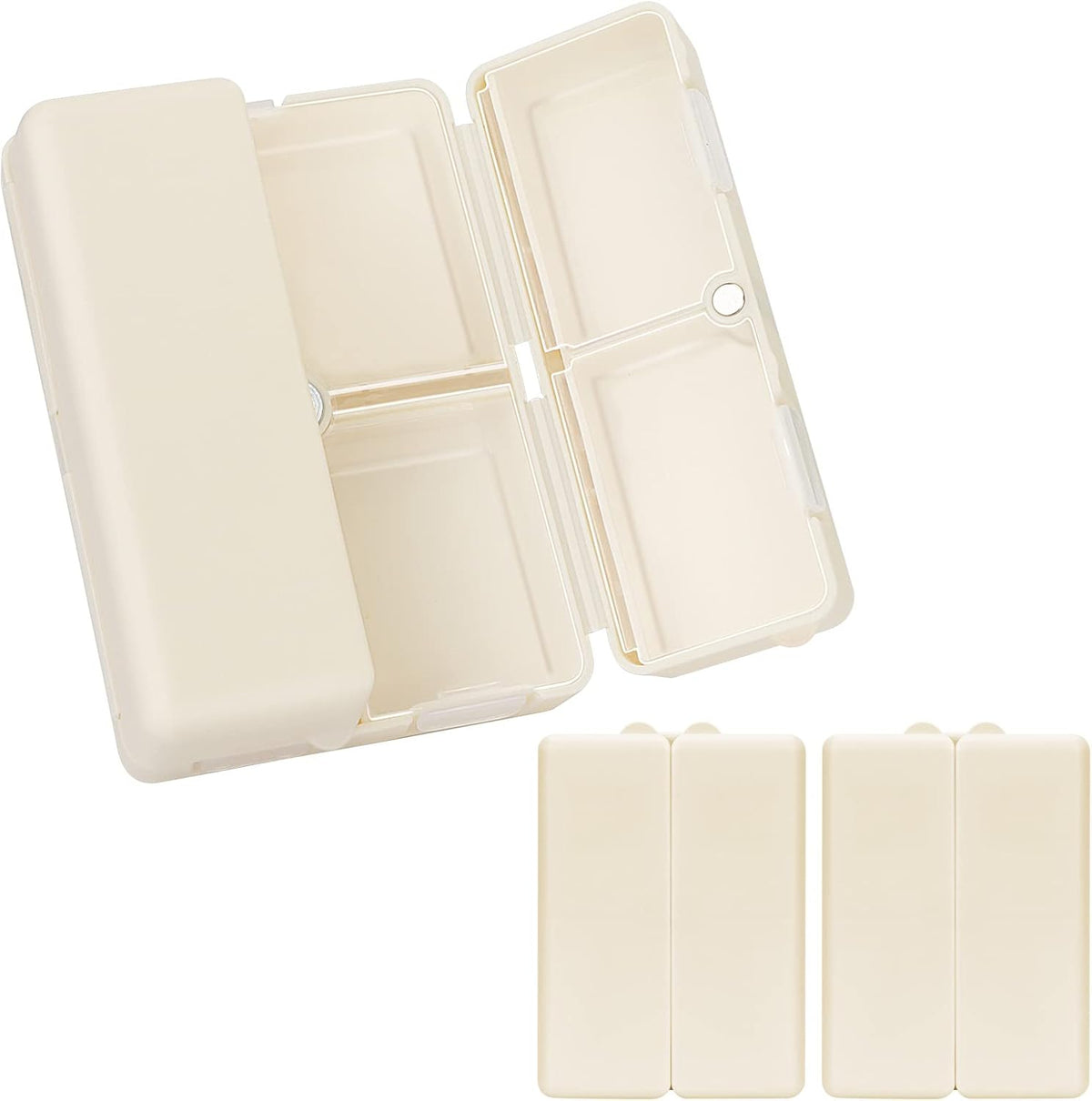 FYY Travel Pill Organizer, 7 Compartments Small Pill Box Medicine Case-Pink