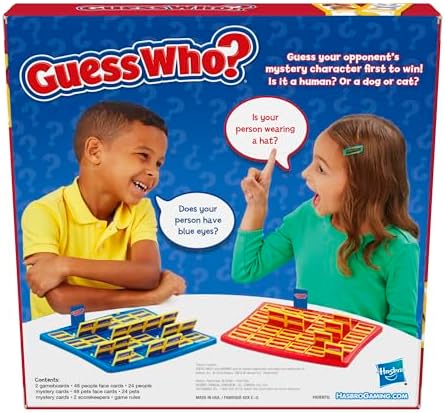Hasbro Gaming Guess Who? Plus Board Game with People & Pet Cards