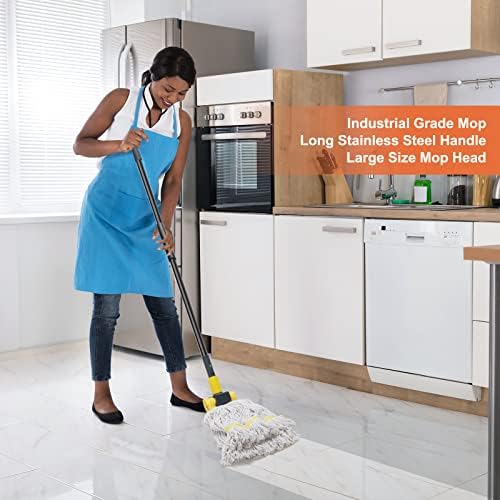 KeFanta Commercial Mop Heavy Duty Industrial Mop,60" String Wet Cotton Mops