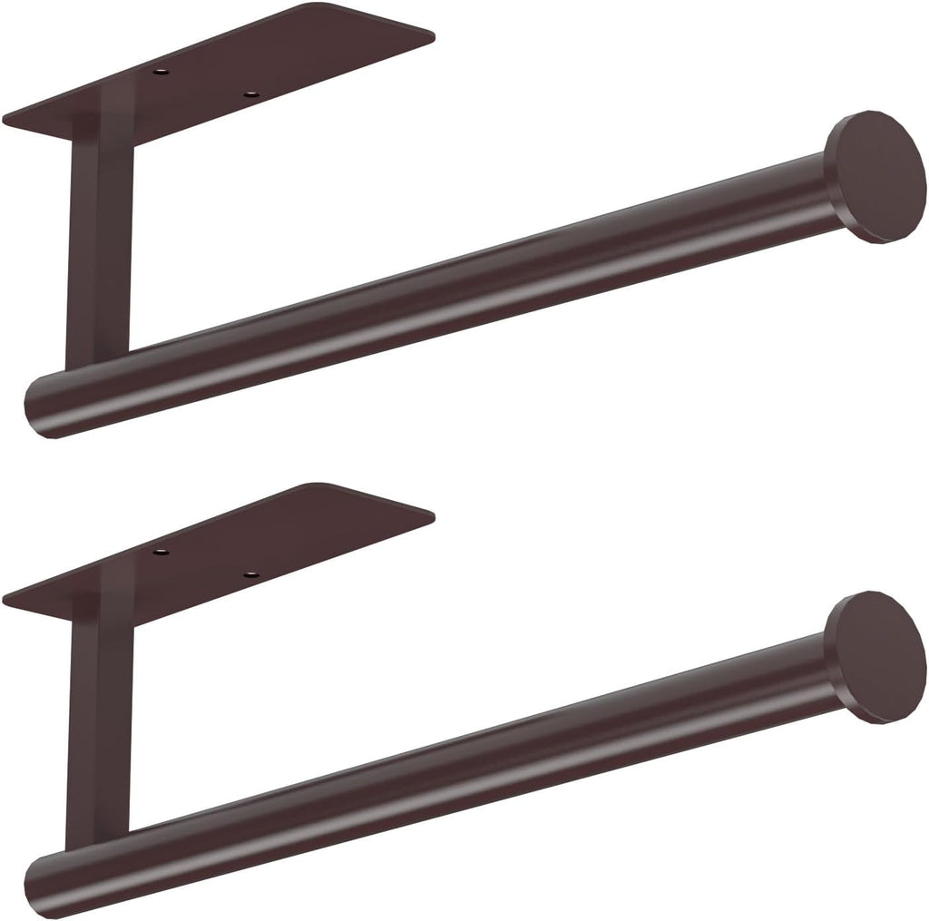 ASTOFLI Paper Towel Holder Under Cabinet No Drilling, Self Adhesive Paper Towel Holder Wall Mount for Kitchen Rack, Under Counter Napin Holder No Drill, 304 Stainless Steel Matte Black