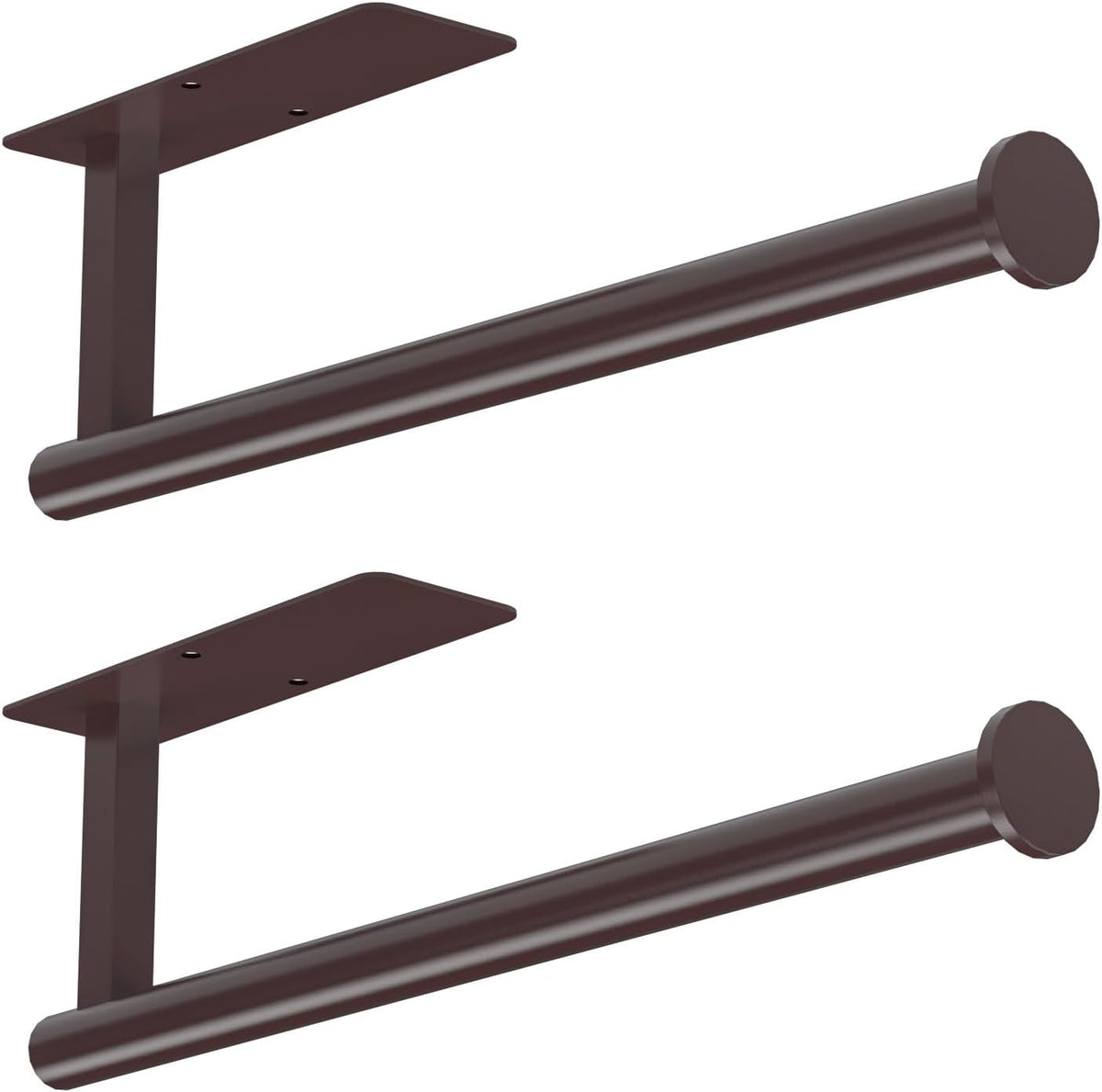 ASTOFLI Paper Towel Holder Under Cabinet No Drilling, Self Adhesive Paper Towel Holder Wall Mount for Kitchen Rack, Under Counter Napin Holder No Drill, 304 Stainless Steel Matte Black