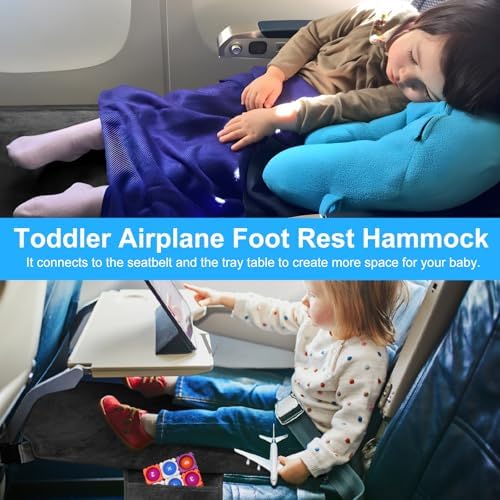 COZYBONDER Toddler Airplane Bed, Kids Airplane Seat Extender for Flights, Portable Plane Bed and Travel Sleeping Mat, Toddler Travel Essentials