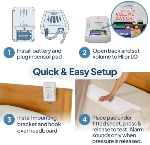 Smart Caregiver Bed Alarm for Elderly Adults, Alerts You When They Get Up