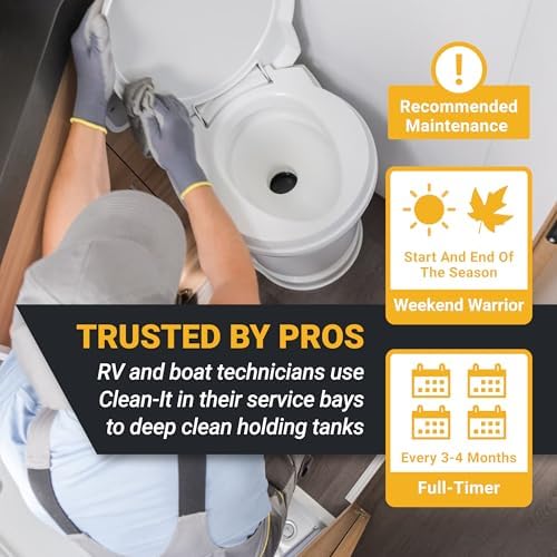 Unique Clean-It Liquid RV Black & Holding Tank Cleaner, 32 oz