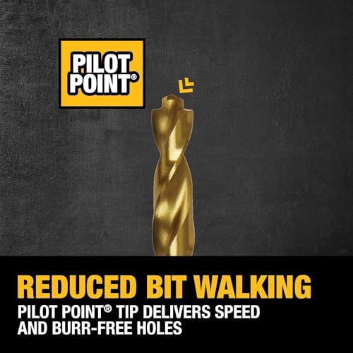 DEWALT Drill Bit Set, Titanium Nitride Coated, 14-Piece (DW1354)