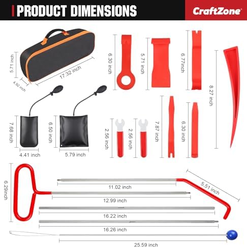 15PCS Stainless Steel Repair Tools,Car Tool Kits for Vehicles with Carrying Bag