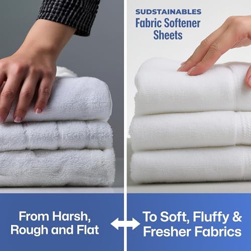 Sudstainables Fabric Softener Sheets for Washer, Fresh Linen, 200 Loads