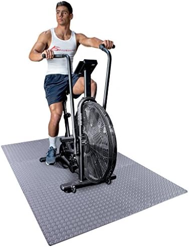 ProsourceFit Exercise Puzzle Mat ½-inch, EVA Interlocking Foam Floor Tiles for Home Gym, Workout Equipment, Kids Play Areas, Black, 24 SQ FT - 6 Tiles
