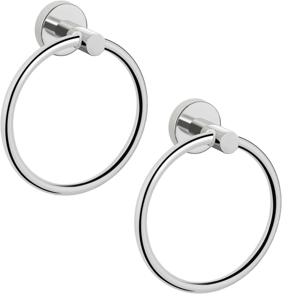 Towel Ring, Bathroom Hardware Accessories, Wall-Mounted Towel Ring, Simple Round Stainless Steel Towel Rack, for Bathroom and Kitchen (Gold)