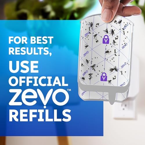 Zevo Flying Insect Trap for Fruit Flies & Gnats, 1 Plug-in Base & 3 Refills