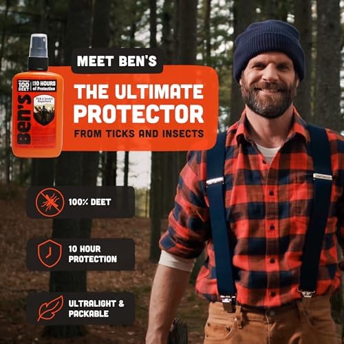 Ben's 100 DEET Tick & Insect Repellent Pump Spray, 3.4 fl oz, 2 Pack