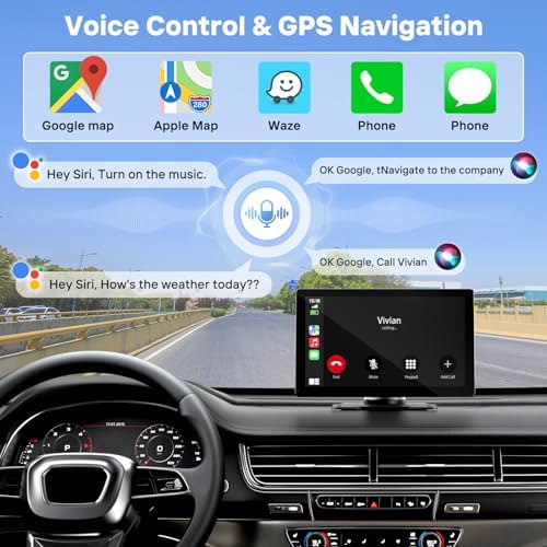 9" Wireless Apple Carplay Screen for Car with OTA Update, Backup Camera