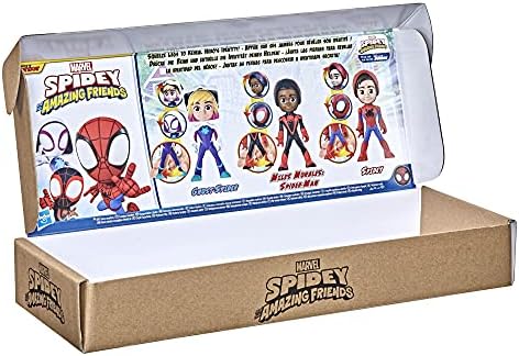 Spidey and his Amazing Friends Marvel Hero Reveal Multipack with Mask-Flip Feature, 4-Inch Action Figure Toys, Kids 3+ (Amazon Exclusive)