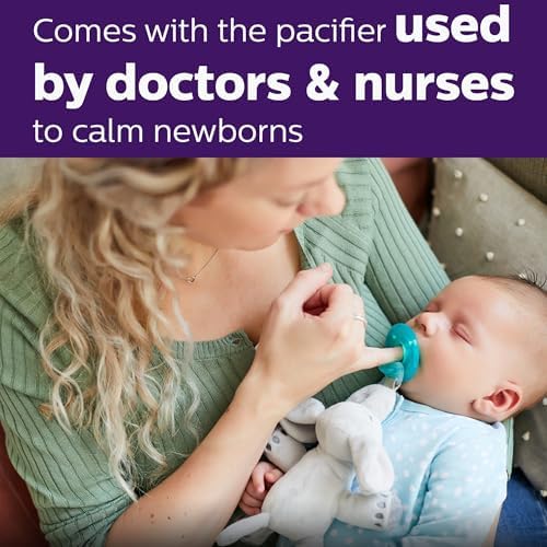 Philips Avent Soothie Snuggle Pacifier Holder with Detachable Pacifier, 0m+