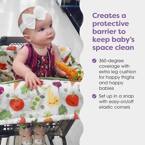 Boppy Shopping Cart & High Chair Cover, 360 Padded Baby Seat Cover & Toy