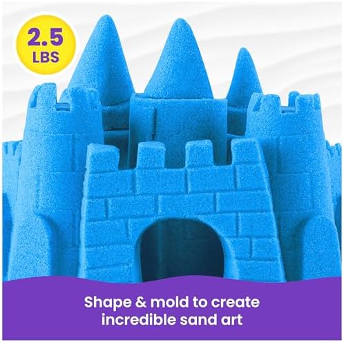 Kinetic Sand 2.5lb Blue Amazon Exclusive, Moldable Sensory Toys, Ages 3+