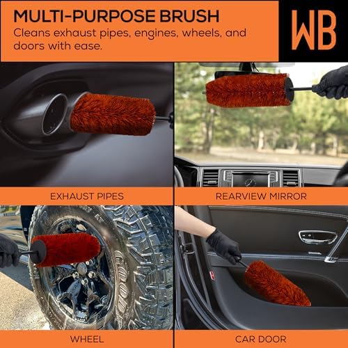 Suds Lab WB Premium Detailing Wheel Brush, Ultra-Soft, 17.7", All Vehicles