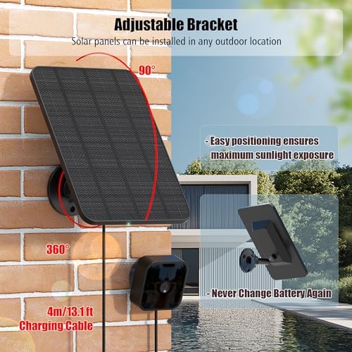 Rhorawill 4 Pack Solar Panel for Blink Outdoor 2K+/4(4th Gen)/(3rd Gen) XT3