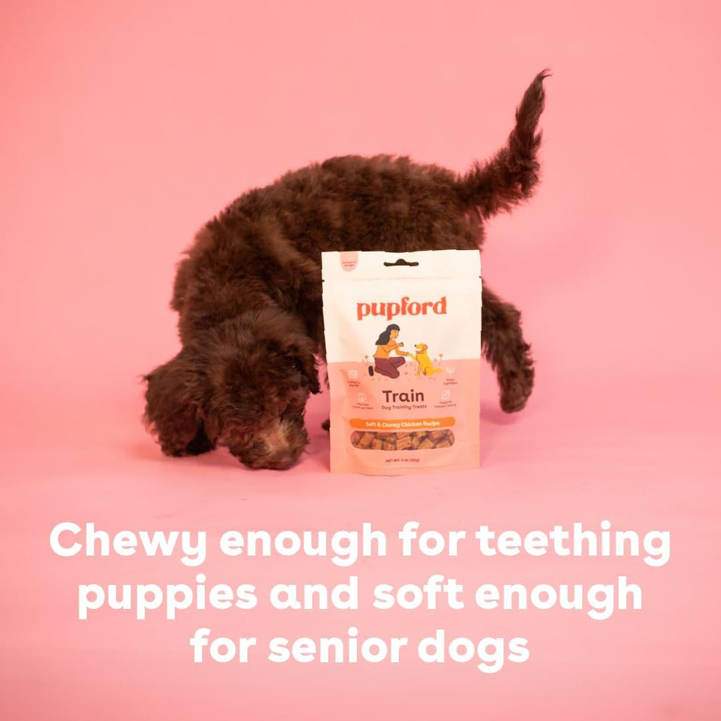 Pupford Soft & Chewy Training Treats for Dogs & Puppies (Pork, 5 oz) | 250+ treats per bag, <2 kcals each, Only 7 ingredients, All breed sizes, Mess free and bite sized, Trainer recommended