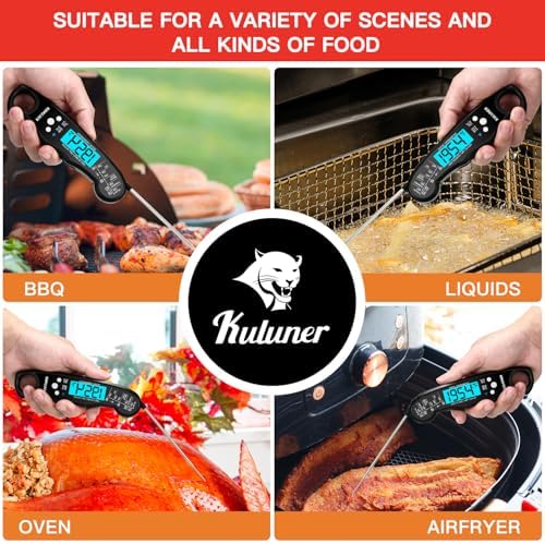 KULUNER Digital Instant Read Meat Thermometer for Cooking, Food,Grill