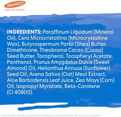 Palmers for Pets Cocoa Butter Paw Pad and Nose Balm for Dogs, 3.5 Oz | Fragrance-free, plant-based balm with Vitamin E soothes dry, cracked paws and noses between walks